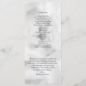 Zwart-wit betaalbaar langlopend programma programmakaart (Achterkant)