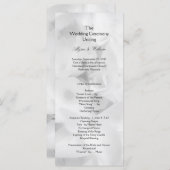 Zwart-wit betaalbaar langlopend programma programmakaart (Voorkant / Achterkant)