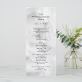 Zwart-wit betaalbaar langlopend programma programmakaart (Staand voorkant)