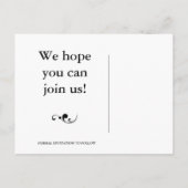 Zwart-wit Bewaar de datum met foto Aankondigingskaart (Achterkant)