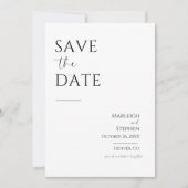 Zwart Wit Bewaar de datum Save The Date (Voorkant)