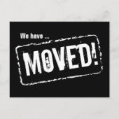 Zwart-wit bewegende briefkaarten met stempelontwer (Voorkant)