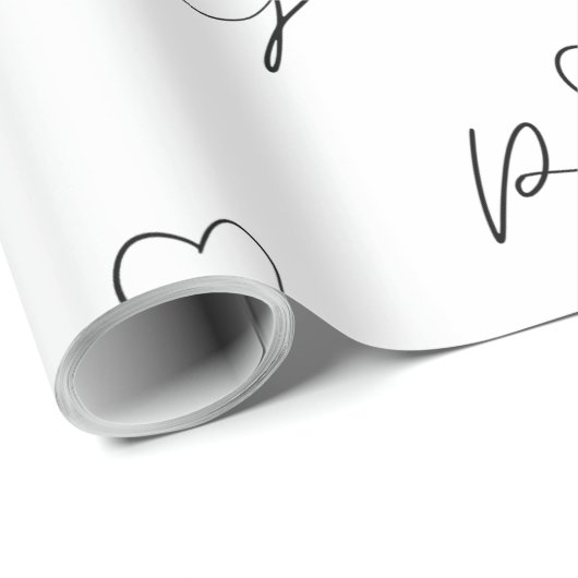 Zwart-wit bezit van Jezus Zig Wrapping Paper Cadeaupapier (Rol Hoek)