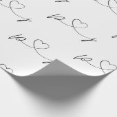 Zwart-wit bezit van Jezus Zig Wrapping Paper Cadeaupapier (Hoek)