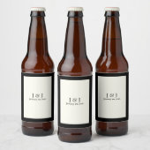Zwart-wit bier/cider flesetiket bier etiket (Flessen)