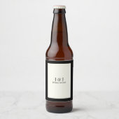 Zwart-wit bier/cider flesetiket bier etiket (Voorkant)