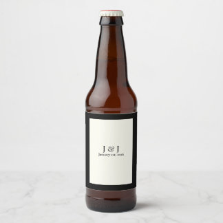 Zwart-wit bier/cider flesetiket bier etiket