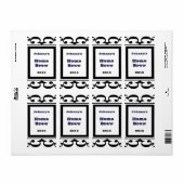 zwart-wit bierlabel etiket (Full Sheet)
