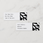 Zwart-wit bietpatroon. mini visitekaartje (Voorkant / Achterkant)