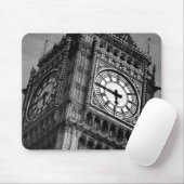 Zwart & Wit Big Ben Clock Tower Reizen Europa Muismat (Met muis)