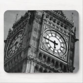 Zwart & Wit Big Ben Clock Tower Reizen Europa Muismat (Voorkant)