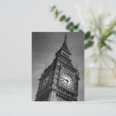 Zwart-wit Big Ben Europe Reiskunstfoto Briefkaart (Staand voorkant)