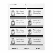 Zwart-wit Bijbel Cross Label (Full Sheet)