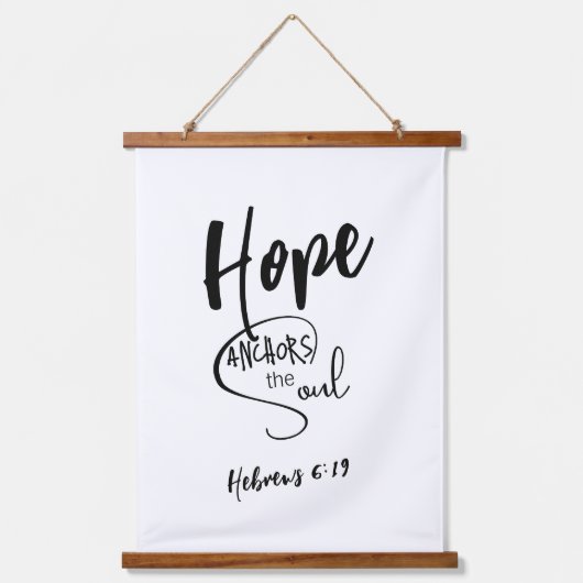 Zwart-wit Bijbel Verse Set van twee Hangend Wandkleed (Voorkant)