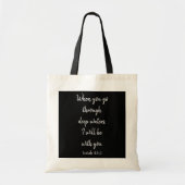  zwart-wit Bijbelvers Tote Bag (Voorkant)