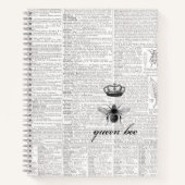 Zwart-wit  bijenkoningin 🐝 notitieboek (Voorkant)