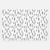 Zwart wit, bijtend roestvrij, dunne Bossen Inpakpapier Vel (Voorkant 3)