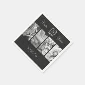 Zwart & Wit Biker Huwelijk Custom Papieren servett Servet (Hoek)