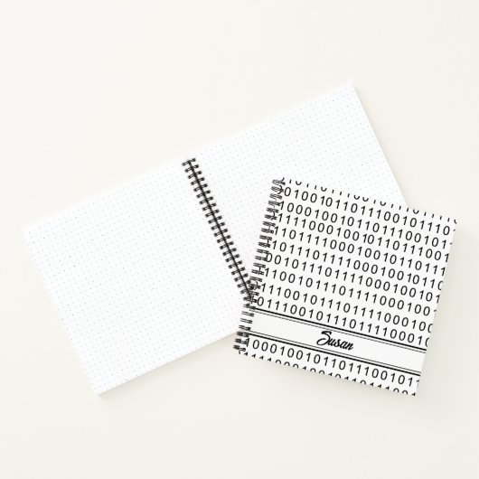 Zwart wit binair getal Bullet Journal Notitieboek (Binnen)