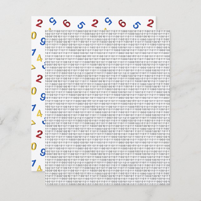 Zwart wit binair strips plakboekpapier (Voorkant / Achterkant)