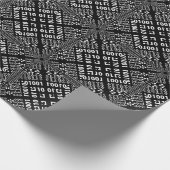 Zwart-wit binaire fractie cadeaupapier (Hoek)