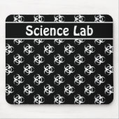 Zwart-wit biohazard Mousepad met aangepaste tekst Muismat (Voorkant)