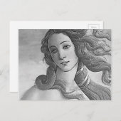Zwart-wit - Birh van Venus, godin Briefkaart (Voorkant / Achterkant)
