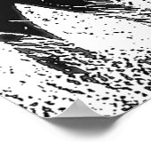 Zwart & Wit Bison Buffalo Pop Kunst Poster (Hoek)