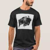 Zwart-wit Bison/buffalo T-shirt (Voorkant)