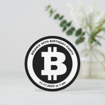 Zwart-wit Bitcoin Symbool Aangepast