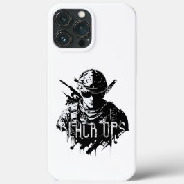Zwart-wit Black Ops iPhone 13 Pro Max Hoesjes