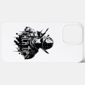 Zwart-wit Black Ops iPhone 13 Pro Max Hoesjes (Achterkant (horizontaal))