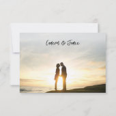 Zwart wit blad omtrek accent rand save the date (Achterkant)