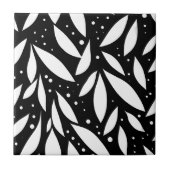 Zwart-wit bladblad tegeltje (Voorkant)