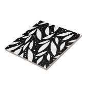 Zwart-wit bladblad tegeltje (Zijkant)