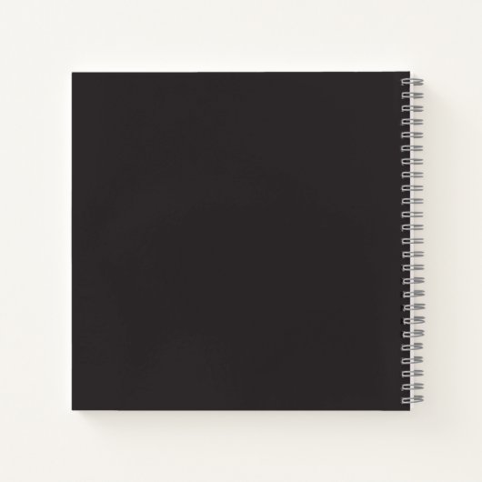 Zwart-wit bladeren patroon gepersonaliseerd notitieboek (Achterkant)