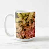 Zwart-wit bladpatroon koffiemok (Links)