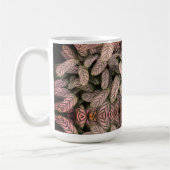 Zwart-wit bladpatroon koffiemok (Links)