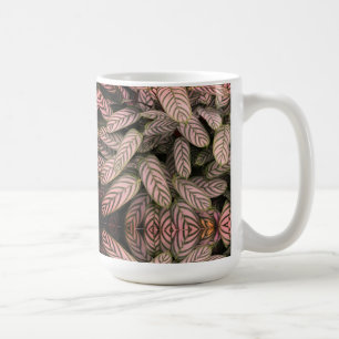 Zwart-wit bladpatroon  koffiemok