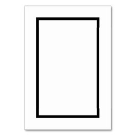  Zwart & Wit Blank Tafelnummer Kaart