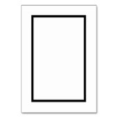 Zwart & Wit Blank Tafelnummer Kaart (Achterkant)