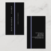 Zwart wit blauw aantrekkelijk Visitekaartje (Voorkant / Achterkant)