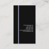 Zwart wit blauw aantrekkelijk Visitekaartje (Achterkant)