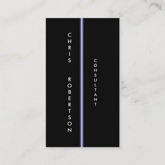 Zwart wit blauw aantrekkelijk Visitekaartje (Voorkant)
