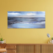 Zwart Wit Blauw Abstract Zeegezicht Canvas Afdruk (Insitu (Woonkamer))