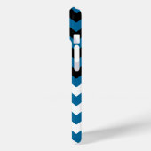 Zwart, wit & blauw Chevron patroon Case-Mate iPhone Case (Achterkant / Links)
