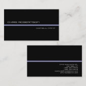 Zwart wit blauw licht aantrekkelijk Visitekaartje (Voorkant / Achterkant)