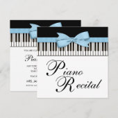 Zwart Wit Blauw Piano Keys Overweging Kaart (Voorkant / Achterkant)