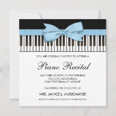 Zwart Wit Blauw Piano Keys Overweging Kaart (Achterkant)