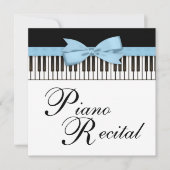 Zwart Wit Blauw Piano Keys Overweging Kaart (Voorkant)